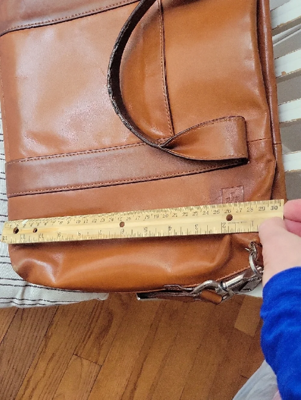 Jack Spade Brown Leather Briefcase Laptop Bag Shoulder Strap